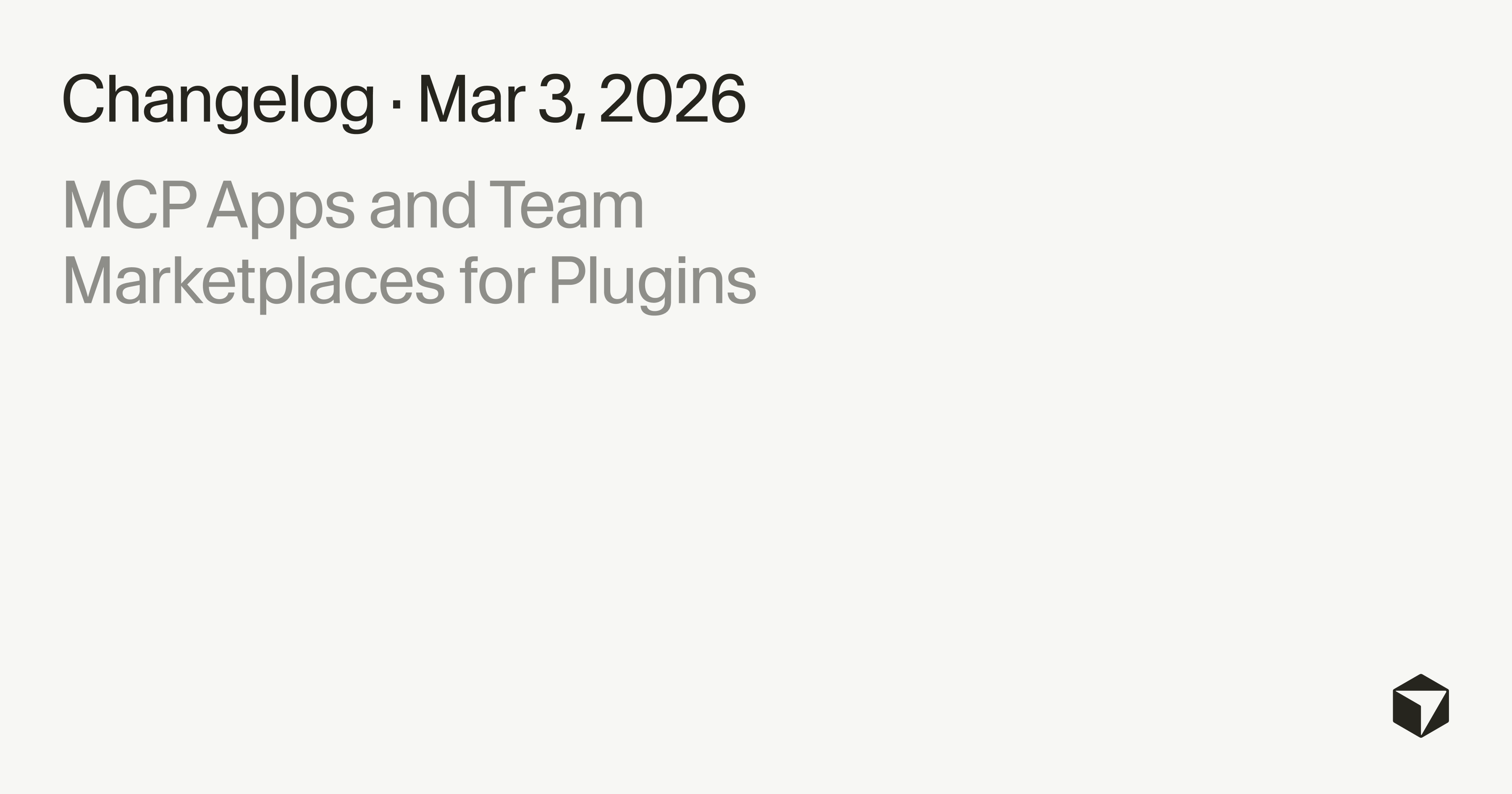 MCP Apps and Team Marketplaces for Plugins