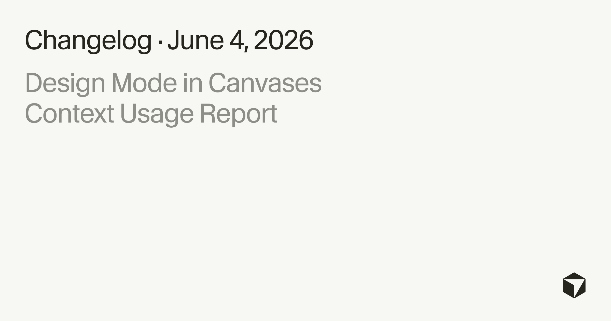 Cursor adds Canvas Design Mode and context usage report