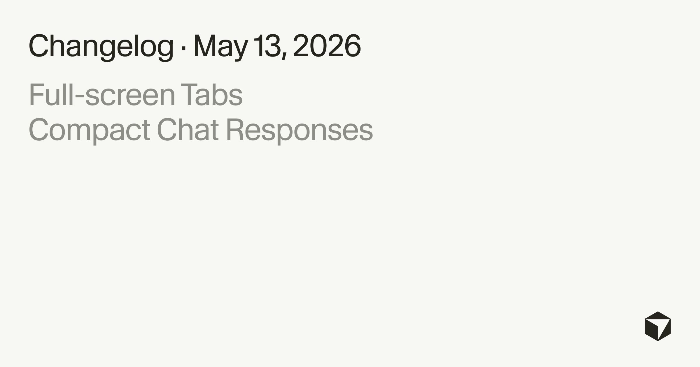 Compacted Chat Landscape Full-screen Tabs and Compact Chats · Cursor